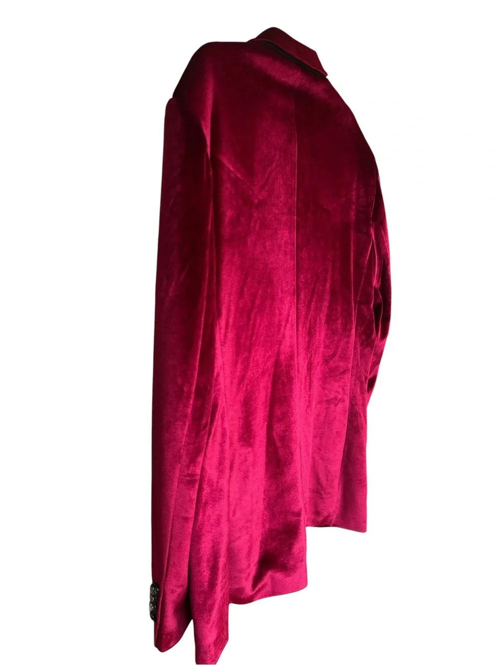 Men's Velvet Blazer in Rich Magenta - Single-Breasted Sport Coat
